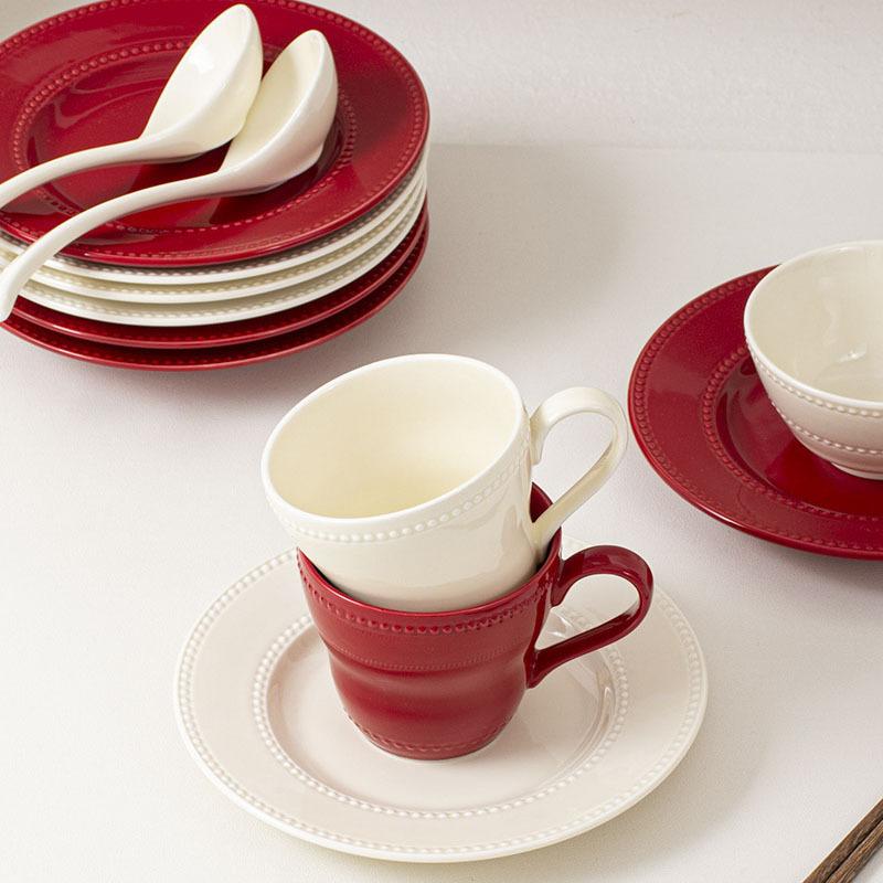 Underglaze Colorful Red Dishes, Tableware, Noodle Bowls, Household New Tableware, Plates, Dinner Plates, Wedding Gifts