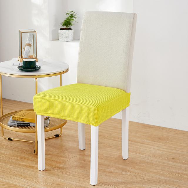 Jacquard Stretch Elastic Dining Room Chair Seat Covers Anti -Dirty Universal Removable Washable Chair Seat Cushion Slipcover