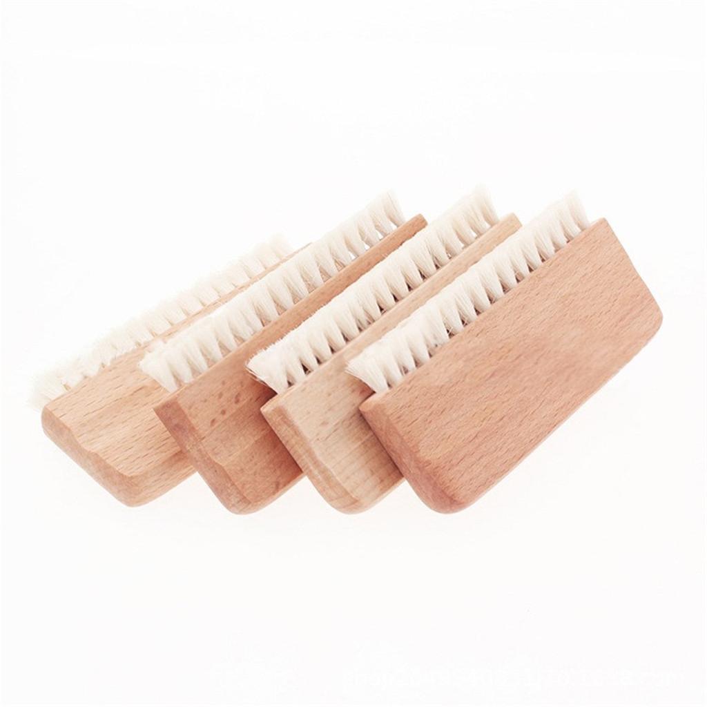 Wooden Handle Brush Keyboard Brush Turntable CD Album Cartridge Clean Dust Removal Brush Wool for LP Vinyl Record