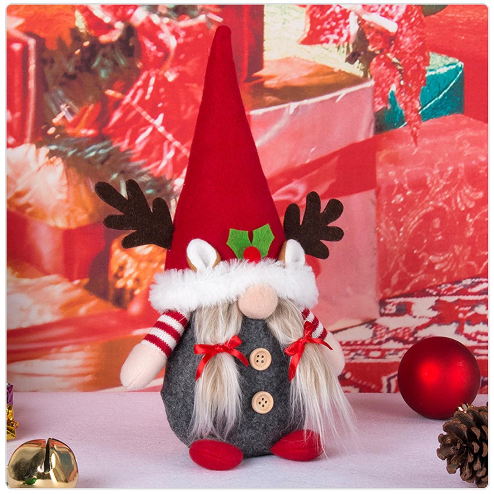 

Christmas Decoration Creative New Knitted Doll Pendant Faceless Doll Small Hanging Old Man Doll Ornament One Size красный