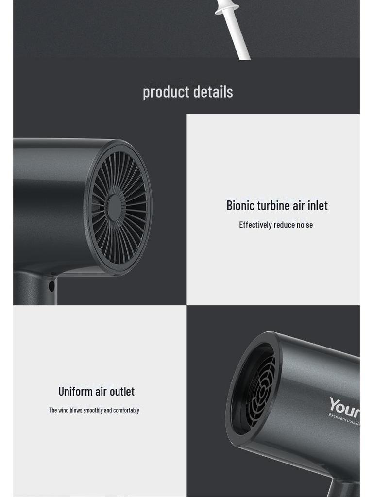 Yongri Hammer-Shaped Hair Dryer, High Power, Adjustable Hot/Cold Wind