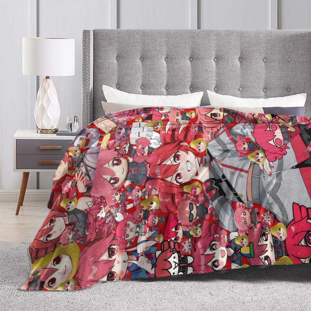 Pearto Poteto Anime Kasane Teto Virtual Singer Soft Blanket Decorative Plush Throw Blanket Flannel Bedspread Sofa Bed Cover