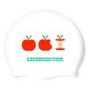Eseudisebeun Red Crunch Silicone Swim Cap White