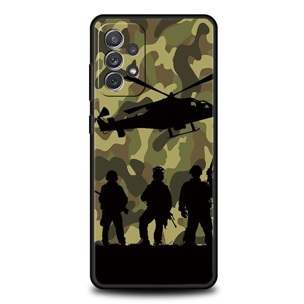 

Camouflage Camo Military Army Case for Samsung A51 A71 A21S A12 A11 A15 A25 A31 A41 A23 A33 A53 A73 A05S A13 5G A35 A55 Cover Samsung A52 5G