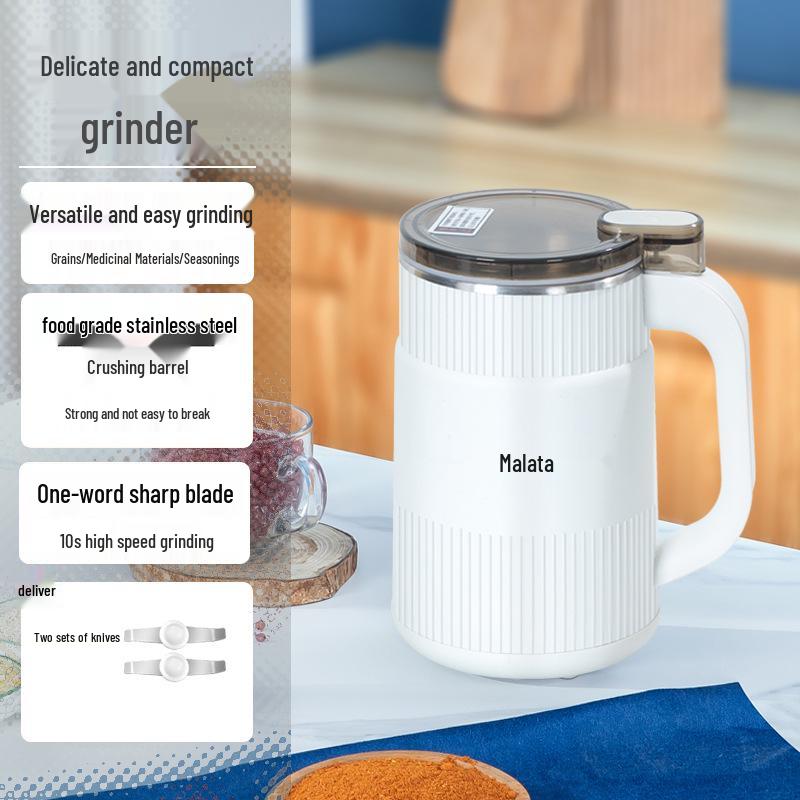 Precision Wanlida Multi-Functional Grinder: Compact Household Machine for Spices, Grains, & Medicinal Ingredients