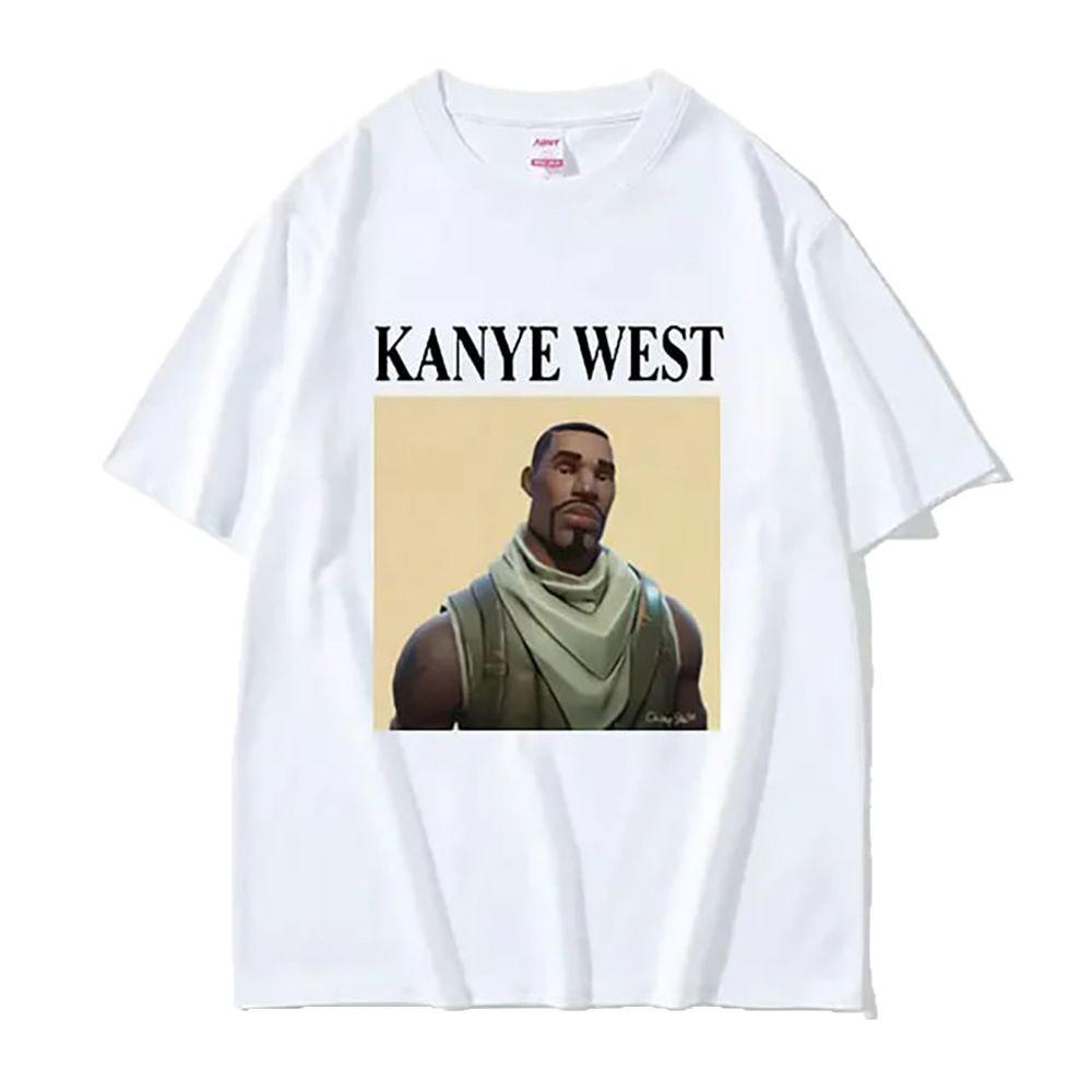 Lustiges Kanye West Meme Retro T-Shirt für Männer & Frauen - Hip Hop Kurzarm