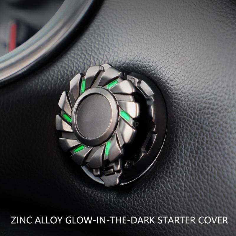 Decorative Engine Start Stop Button Covers Shield Night Glow Easy to Install Add Unique Touch to Car Interior