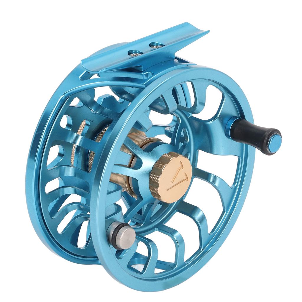 Fly Fishing Reel Blue 5 7 Drag System Part 3ATM 90mm OD Aluminium Alloy for Fishing Enthusiast Gifts