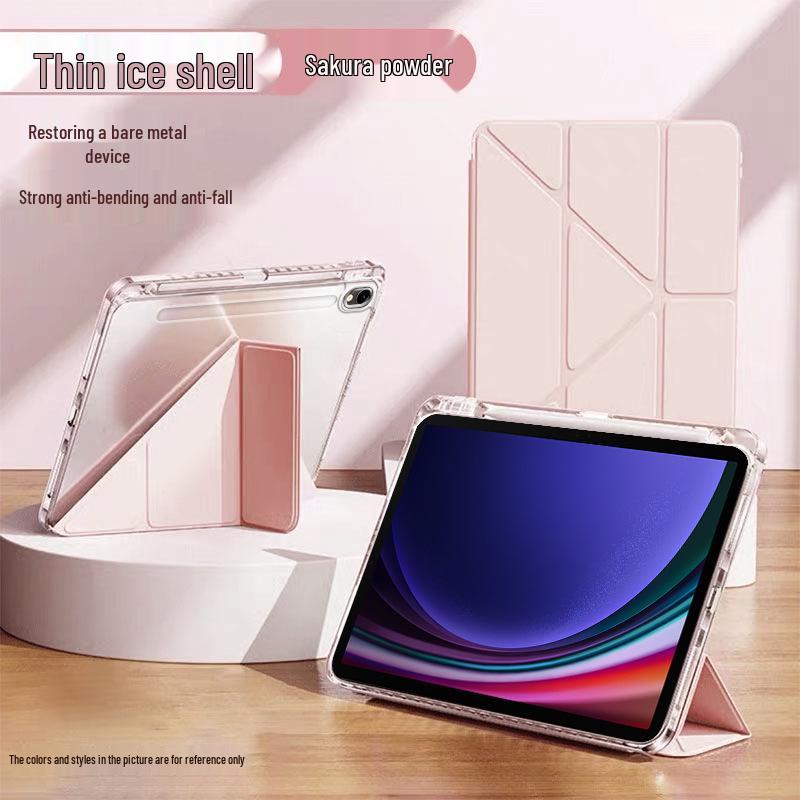 Samsung Galaxy Tab S9 Protective Case: 3+Y Fold, Transparent Acrylic, Full Coverage