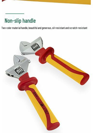 SATA VDE Insulated High Voltage Adjustable Thin Wrench, 6 Inch (Model 47101)