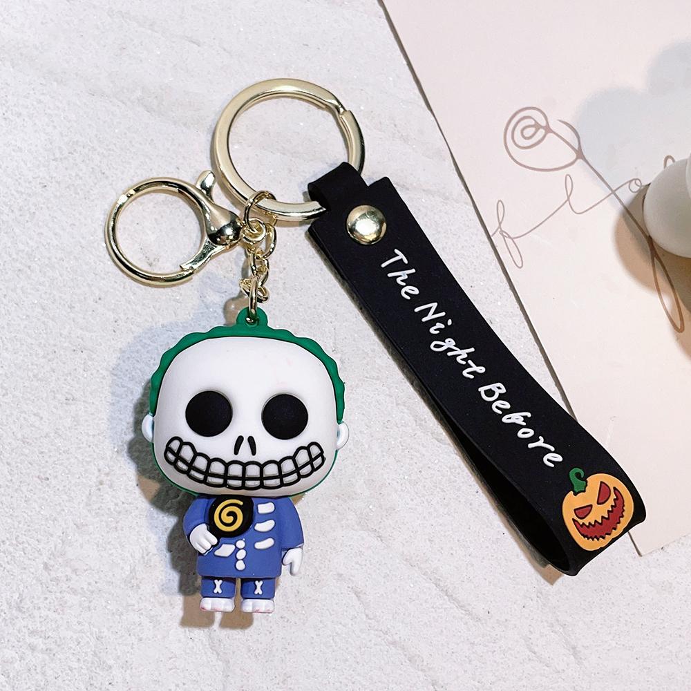 The Nightmare Before Christmas Schlüsselanhänger Sally Jack Schädel Halloween Horrorfilm Schmuck Rucksack Zubehör Schlüsselhalter Geschenke