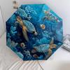 Sea Turtle  Pattern, Automatic Folding Umbrella, Portable and Foldable Design, 8 Ribs, a Christmas or Birthday Gift.