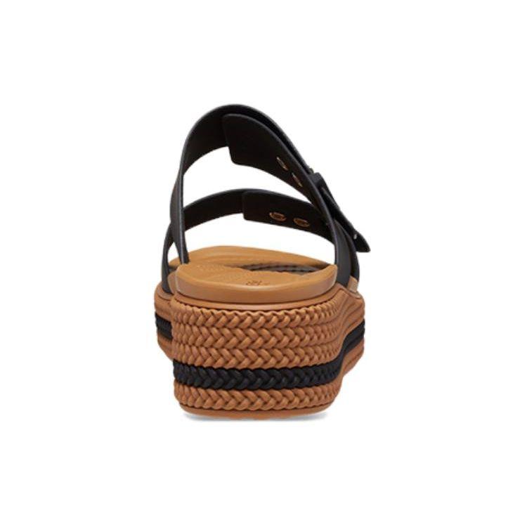 Crocs Comfortable Simple Versatile Slide Sandals 4.5cm Women Footwear Black 209978-001