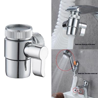 Steel Faucet Diverter Valve Aerator Universal Faucet Connector 1/2 for Shower Hose Garden Hose Portable Washing Machine