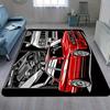 Cool sports car graffiti theme Flannel-printed floor mats are slip-resistant Suitable living room bedroom terrace garden carpets