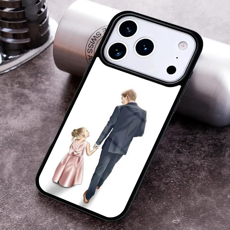 Mom Daughter Girl Son Dad Phone Case for iPhone 17 16 15 Pro Max Air 14 13 12 11 Plus Shockproof Capa Cover