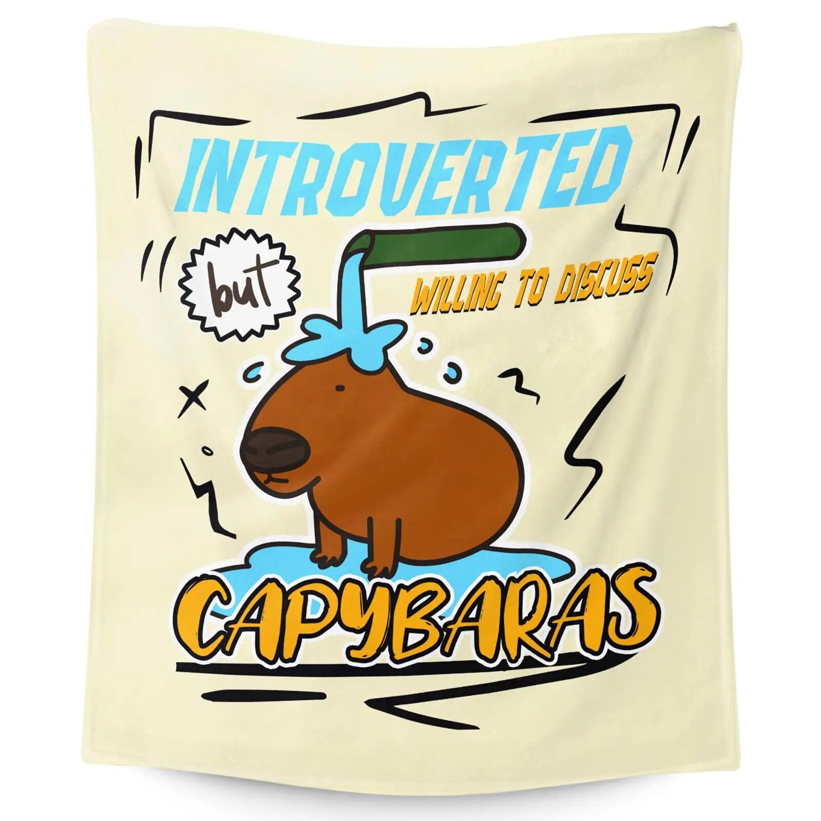 

Клуб капибары, забавное юмористическое мягкое фланелевое одеяло, детское теплое одеяло с милыми животными, детское подарочное одеяло для подарка на все сезоны