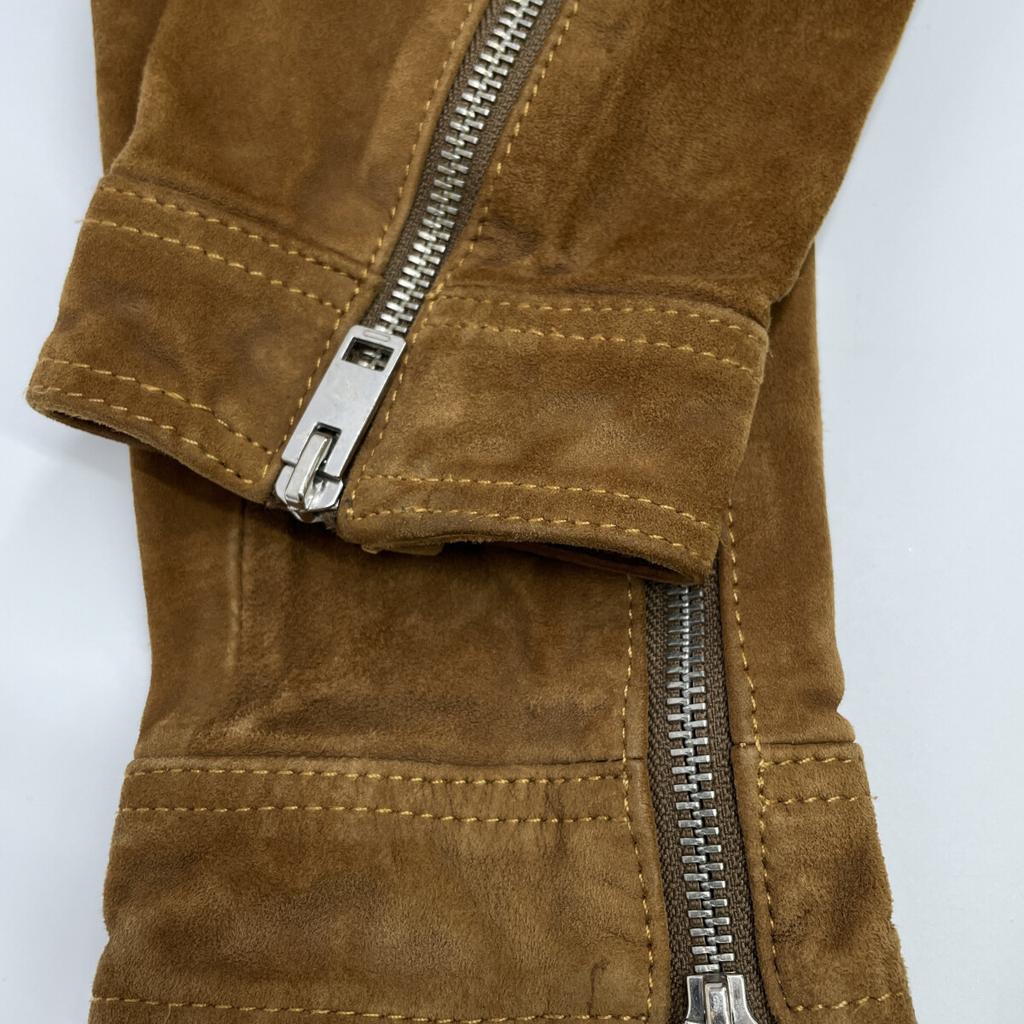 Diesel Brown Studded Suede Western Jacket Jacket S BrownUsed