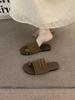 Vintage Vacation Brown Mori Sandals Fairy Shoes Outer Wear 2025 Summer with Skirt Evening Breeze Roman Cool Slippers