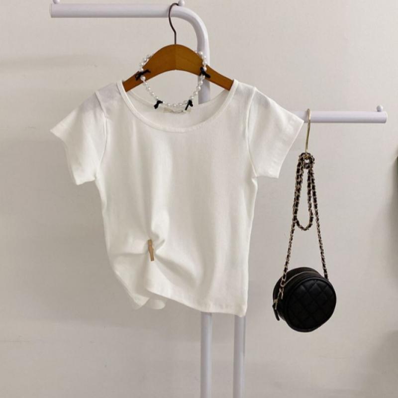 Honey J Women Ribbed Span ShorT Sleeve T shirT 5color Mpn