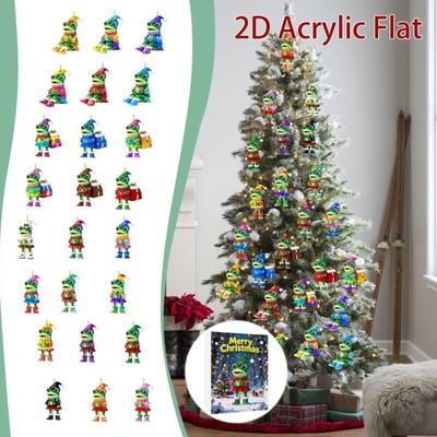 Sezónní adventní kalendář Odolný design žáby 24denní odpočítávání Slavnostní rodinná aktivita kalendář Zesilovač slavnostní atmosféry