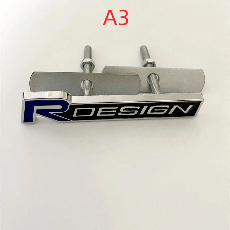 3D Metal Rdesign R Design Front Grill Car Badge Sticker Emblem Decal Decoration For XC40 XC60 XC90 V90 S90 S60 V60 V40 C70