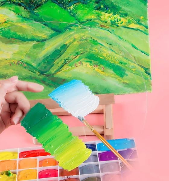 Bridporio Sada 2 akvarelových palet Průhledná paleta Akrylová paleta Paleta Barva Akvarel Akvarelový Pigment Nádobka Sada barev Paletka na barvy