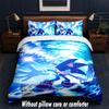 Sonic the Hedgehog Design Bed Bedding Set 1 Duvet Cover + 2 Pillowcases Soft Breathable Household Bed Linens