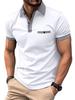 Men's Summer Fashion Loose Polo Shirts Short Sleeve Plaid Turn-down Collar T-shirt Top