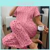Cotton Pajamas For Women With Heart Print Comfortable Lounge Sleepwear Set For Home And Travel