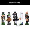 Friendly Wooden Halloween Craft 25cm Vibranted Handmade Decoration Christmas Walnutcracker Figures