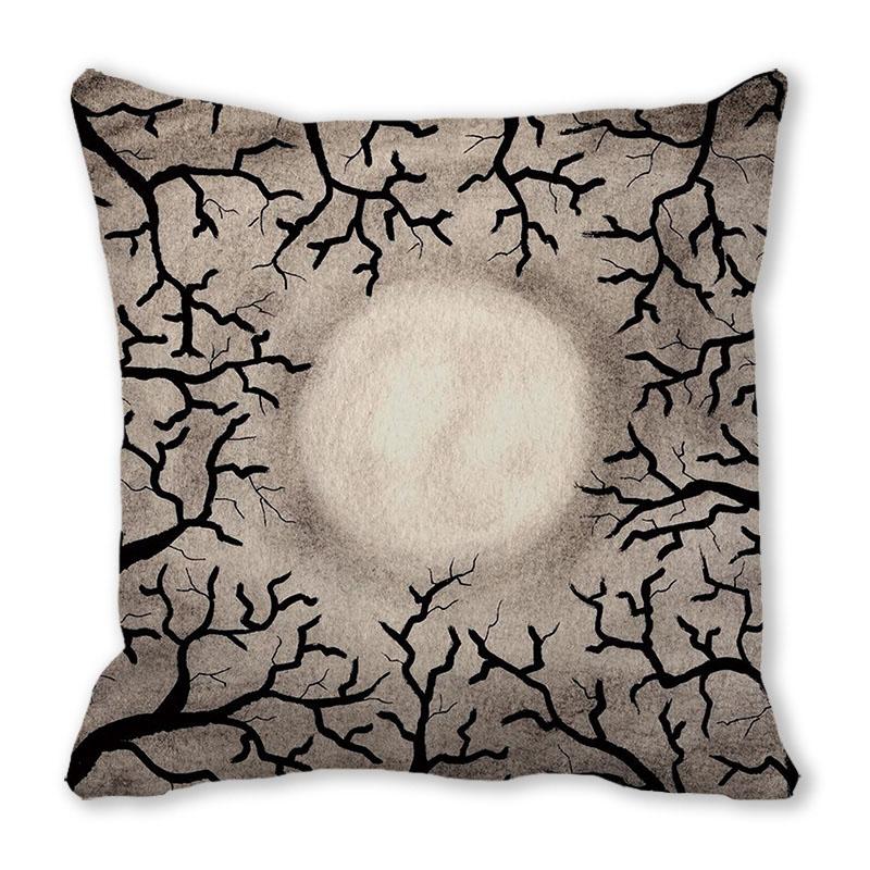Home Decor Happy Halloween Cushion Cover Pumpkin Print Decorative Pillowcase Demon Cushion Cover 45x45cm Funda De Almohada
