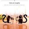 1Pcs Creative Cat Glass Cups with Cat Tail Handle Coffee Glass Lovers Cups Milk Mug Lover Valentine's Day Romantic Present
