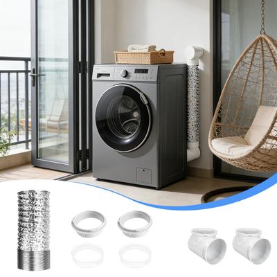 Dryer Exhaust Hose Assembly Practical Dryer Air Fitting Quick Connecting Exhaust Hose for Space Saving Enduring