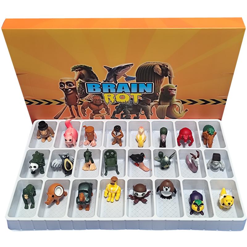 

24 шт.-96 шт./набір Tung Tung Tung Sahur Балерина Капучино Фігурка Action Figure Мозколом Аніме Tralalero Tralala Модель Акули Іграшка Подарунок