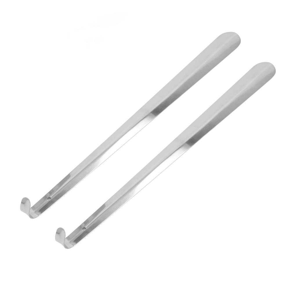 2 szt. 52 cm łyżka do butów ze stali nierdzewnej długa metalowa łyżka do butów pomocnik do butów łyżka użytkownik z haczykiem
