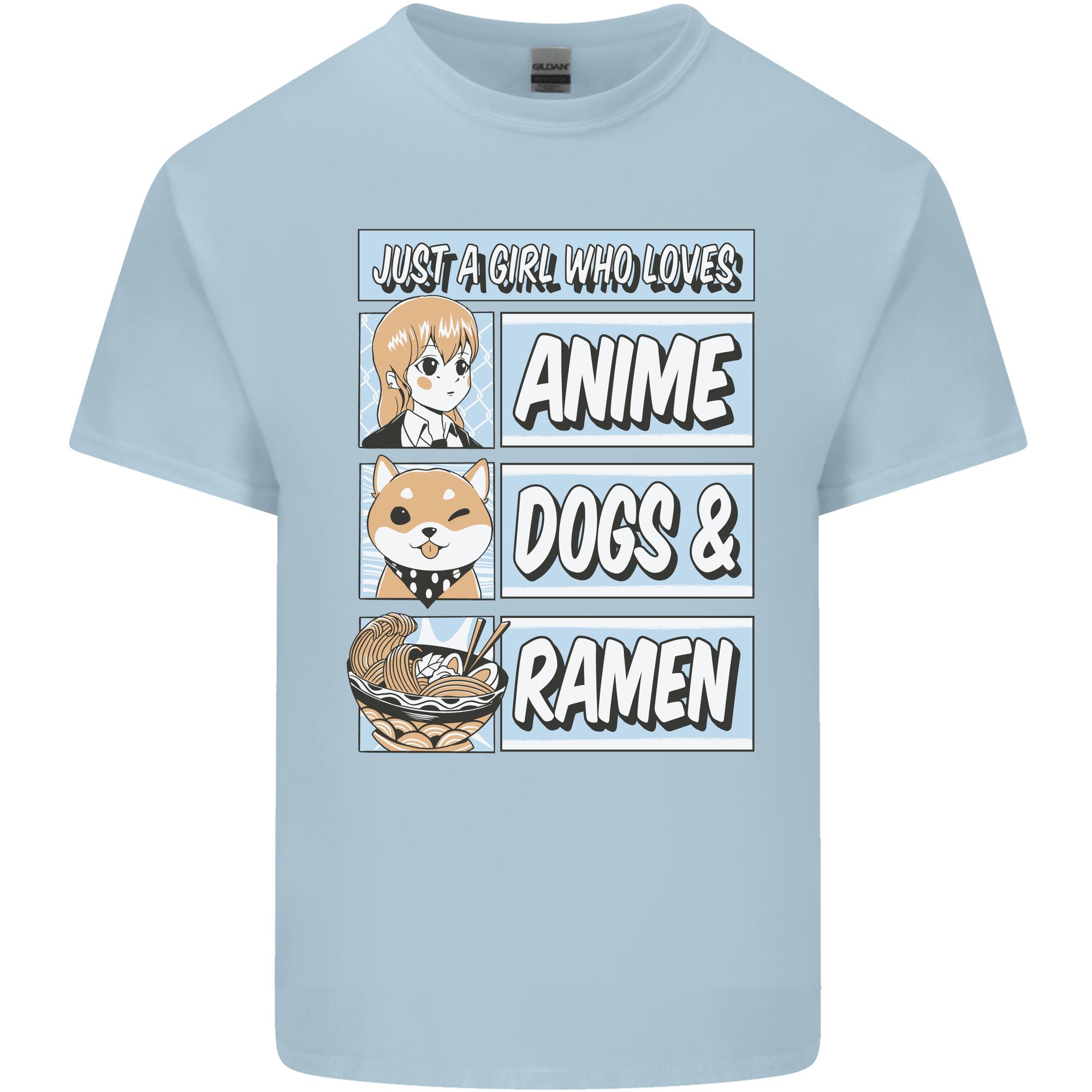 A Girl Who Loves Anime Dogs RaUnisex Unisexs Light Cotton TShirt S
