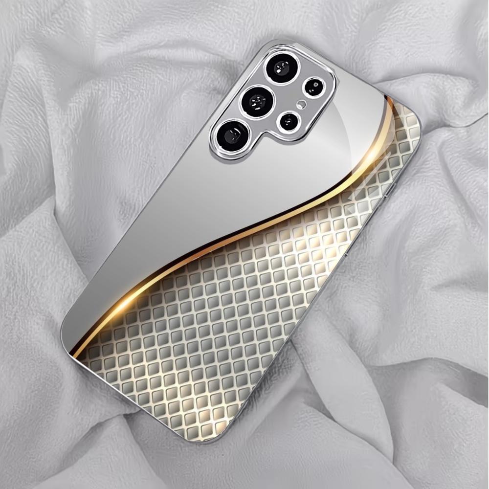 PhoneCase Luxury Simplicity High-end Electroplating Glass PhoneCase for Samsung Galaxy S26 S25 S24 S23 S22 S21 FE,Ultra,Plus