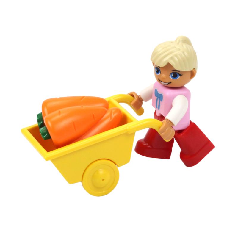 Kompatybilne klocki Farma Duże klocki do budowy Roślina Akcesoria dekoracyjne Ogrodzenie Drzewa Trawa Owoce Zestaw Dzieci Złóż zabawki Prezent