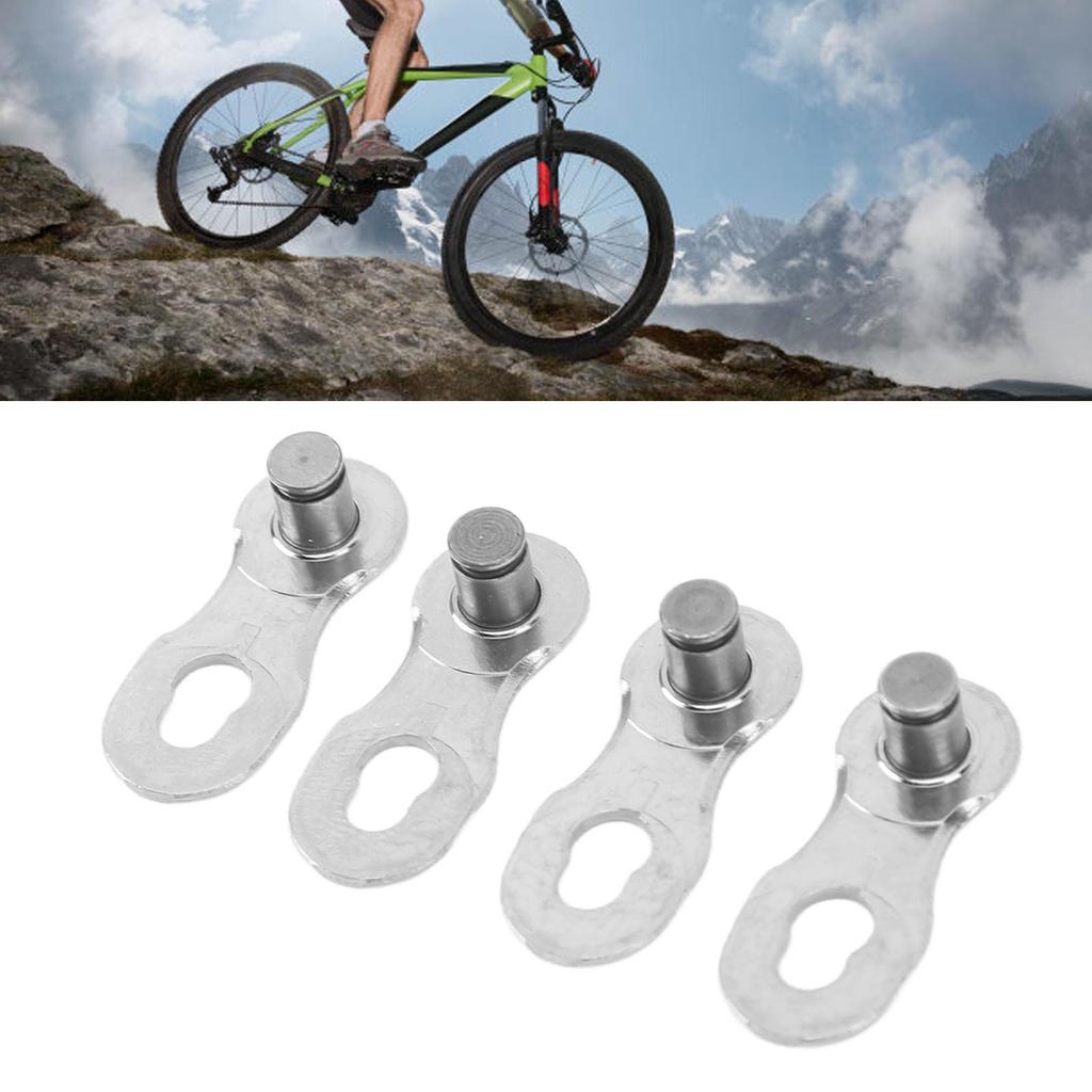4pcs 12 Speed Bike Chain Joint Connectors Alloy Steel Repair Tool Chain Links Silver