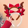 Świąteczna opaska z rogami renifera - Uroczy pluszowy nakrycie głowy dla kobiet