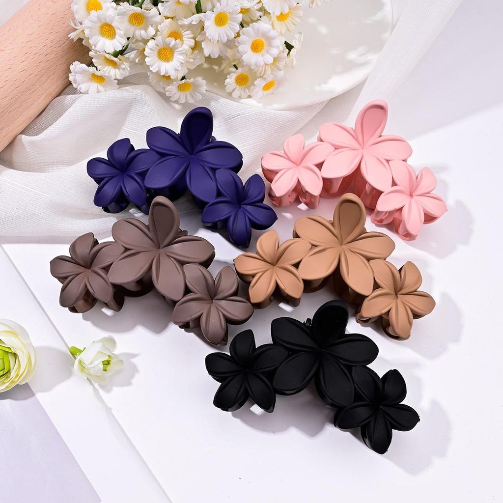 Frosted Mini Hair Claw Clips 2-Pack - Small Shark Hair Accessories for High Ponytails