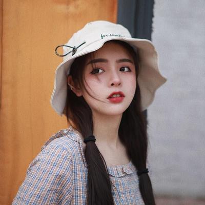 Hat Female Korean Version Trendy Bucket Hat Fashionable Ruffle Edge Sun Hat Japanese Cute Versatile Sun Hat