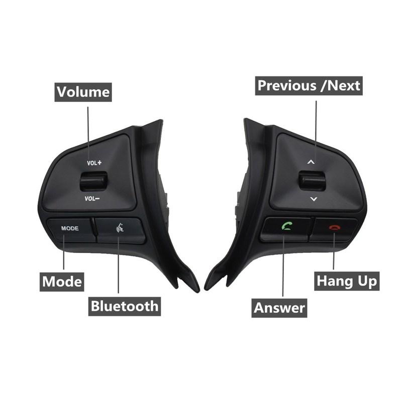 New Car Steering Wheel Control Button For KIA K2 RIO 2011-2014 Audio Bluetooth Phone Volume Switch Replace Auto Parts