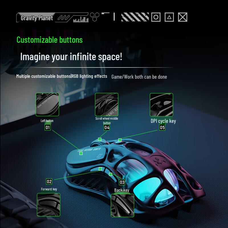 GravaStar Cocoon X M2 Tri-Mode Gaming Mouse