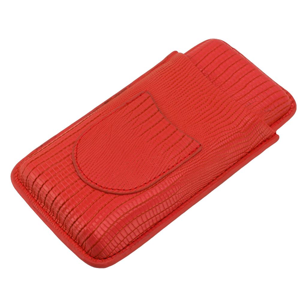 Cigar Holder Portable Moisturizing Comfortable Touch Colorfast Precise Stitching Travel Cigar Case for Men Red