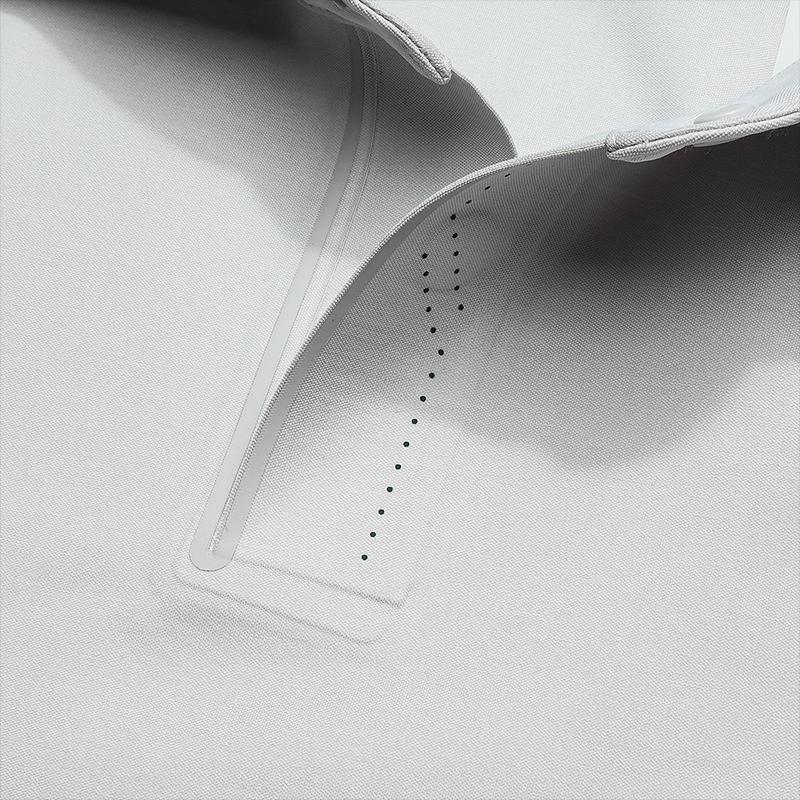 FILA Blue Fashion Simple Quality Casual Business Solid Color Versatile Gentleman Knitted Long Sleeve Polo Shirt Men tops Void-Gray F11M612211FGY