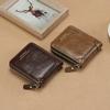 Short Small Zipper Wallet for Men Male Money Clip Vintage Purse Fashion Casual PU Leather Card Holder With Coin Pocket High Quality