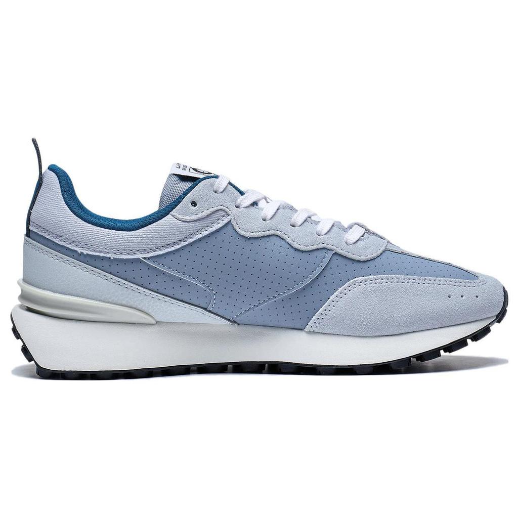 Li Ning Fangyuan Classic Slip Resistant Abrasion Resistant Low top Casual Shoes Men's Blue Gray AGCT047-3