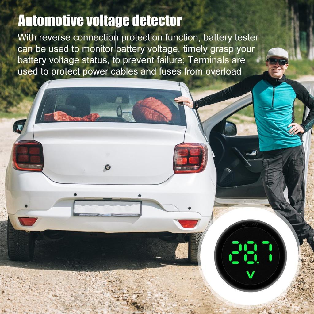 Voltmeter, Digitales Voltmeter - LED Digitalanzeige Autometer DC4- Wasserdicht |
